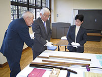 刀剣受領式のようす